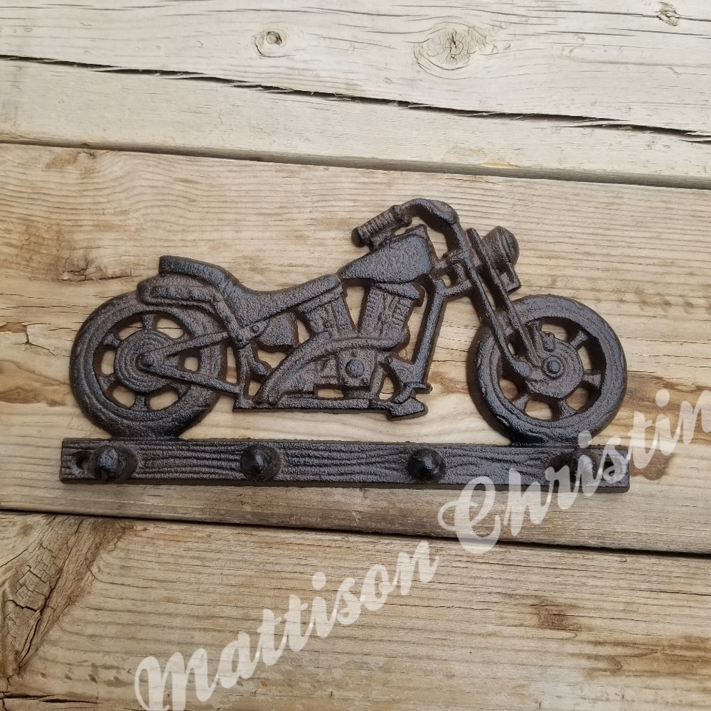Cast Iron Motorcycle Key Hook Rack